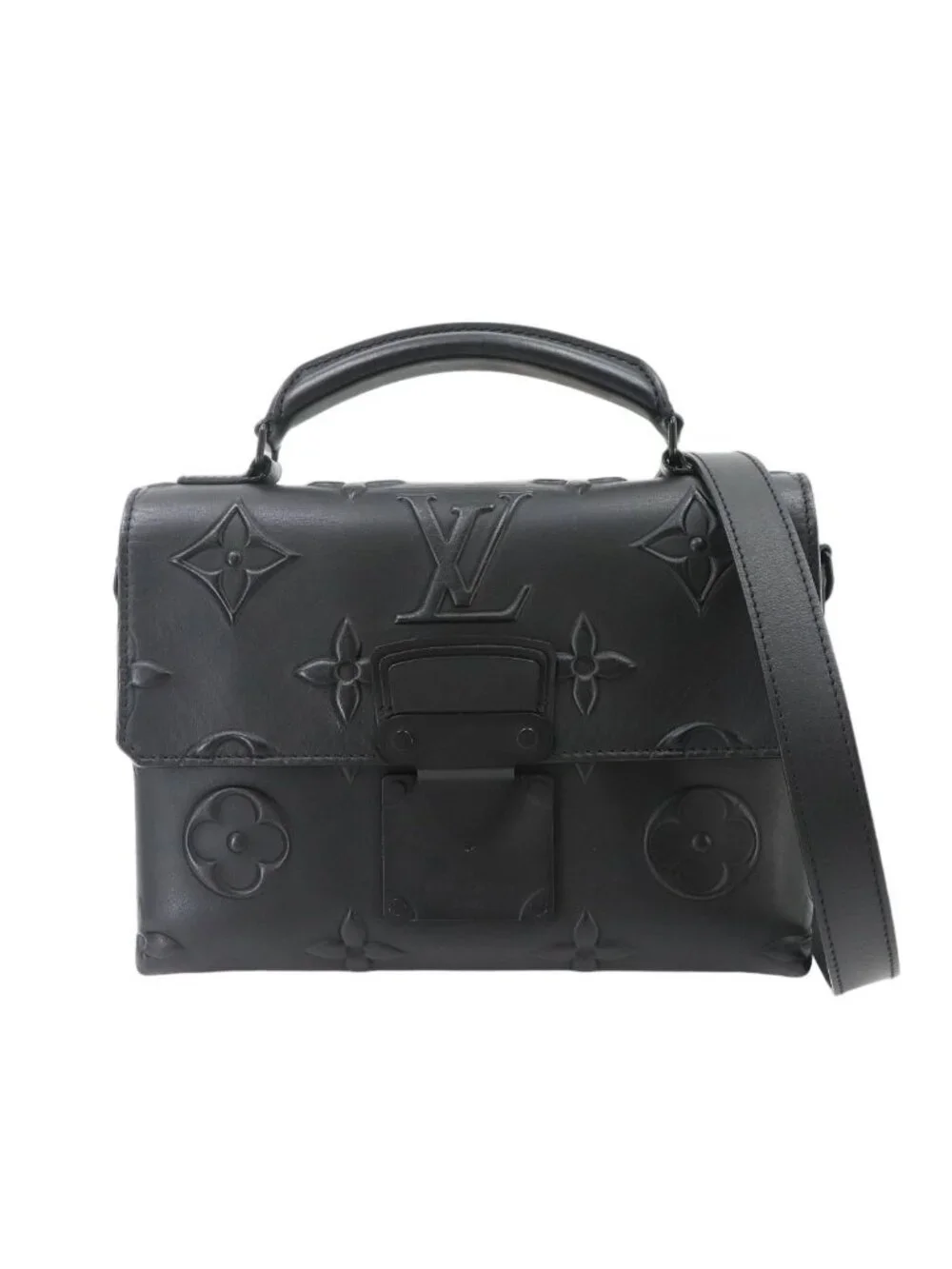 Louis Vuitton Monogram Seal Ambassador PM 2-Way Bag Leather Black